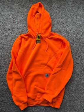 NWT - Carhartt Loose Fit Midweight Sweatshirt, Bright Orange, S